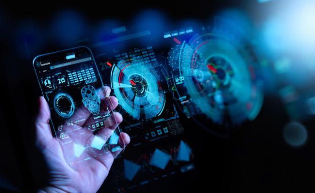 Selective focus young man handshake with someone at office