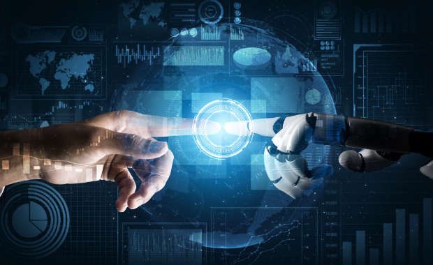 Data Management System (DMS) with Business Analytics concept. businessman working with provide information for Key Performance Indicators (KPI) and marketing analysis onn virtual computer